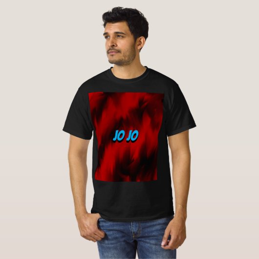 Rot schwarze Flammen Moderne geometrische Mode 2 T-Shirt (Vorne ganz)