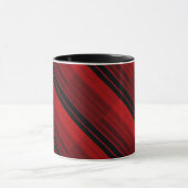Rot-schwarze geometrische Patchworkdecke Tasse (Zentrum)