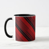 Rot-schwarze geometrische Patchworkdecke Tasse (Links)