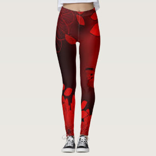 Rot-schwarze moderne schicke Hipster-Fotocollage a Leggings