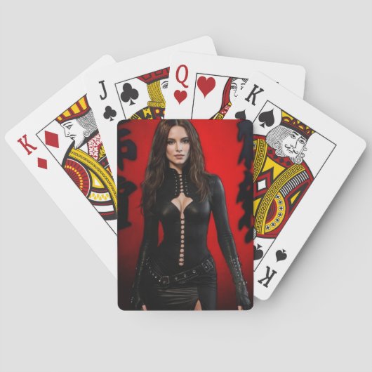 Rot-Schwarze Spielkarten (Rückseite)