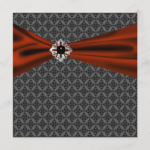 Rot-Schwarze-Tie-Party Elegante schwarze Party-Ein Einladung
