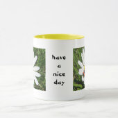 Rot-schwarzer Käfer auf weisser Margerite, Tasse (Zentrum)