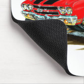 Rot-Schwarzer LKW 1970 EL Camino Mousepad (Ecke)