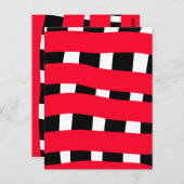 Rot schwarzer Schachbrett Einfacher Mann Geschenk  Postkarte (Vorne/Hinten)