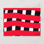 Rot schwarzer Schachbrett Einfacher Mann Geschenk  Postkarte (Rückseite)