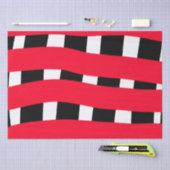 Rot schwarzer Schachbrett Einfacher Mann Geschenk Seidenpapier (Handwerk)