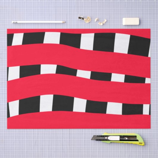 Rot schwarzer Schachbrett Einfacher Mann Geschenk Seidenpapier (Handwerk)