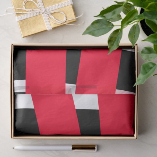 Rot schwarzer Schachbrett Einfacher Mann Geschenk Seidenpapier (Geschenk)