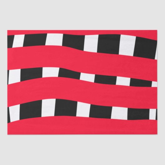 Rot schwarzer Schachbrett Einfacher Mann Geschenk Seidenpapier (Vorderseite)