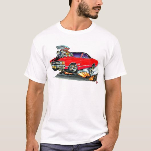Rot-Schwarzer SS LKW 1971-72 EL Camino T-Shirt (Vorderseite)