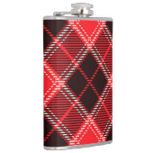 Rot-schwarzer Tartan Flachmann (Rechts)