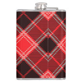 Rot-schwarzer Tartan Flachmann (Rückseite)