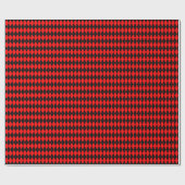 Rot-schwarzes Argyle-Geschenkpapier Geschenkpapier (Flach)