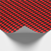 Rot-schwarzes Argyle-Geschenkpapier Geschenkpapier (Ecke)