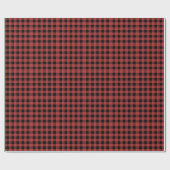 Rot-schwarzes Büffel-Karo-Gingham-Holzfäller-Muste Geschenkpapier (Flach)