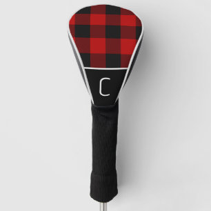 Rot-Schwarzes Büffel-Karo-Muster Golf Headcover