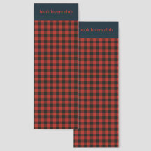 Rot-schwarzes Gingham-Abstrakt Retro-Buffalo-Karo