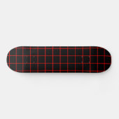 Rot-Schwarzes-Gitternetz-Schneidbrett Skateboard (Horizontal)