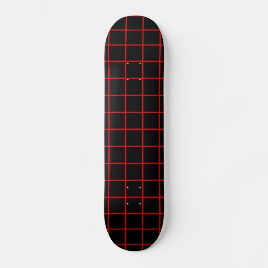 Rot-Schwarzes-Gitternetz-Schneidbrett Skateboard (Vorderseite)