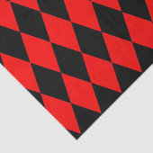 Rot-schwarzes Harlekin-Diamant-Schachbrett-Design  Seidenpapier (Ausschnitt)