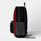 Rot-schwarzes Karomuster Bedruckter Rucksack (Rechts)