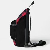 Rot-schwarzes Karomuster Crossbody Bag (Rechts)