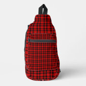 Rot-schwarzes Karomuster Crossbody Bag (Vorderseite)