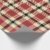 Rot-schwarzes Karomuster Geschenkpapier (Ecke)