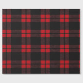 Rot-schwarzes Karomuster – Klassisch Gemütlich Geschenkpapier (Flach)