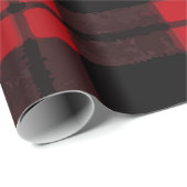 Rot-schwarzes Karomuster – Klassisch Gemütlich Geschenkpapier (Rolleneckpunkt)