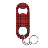Rot-schwarzes Karomuster Mini Flaschenöffner (Rückseite)