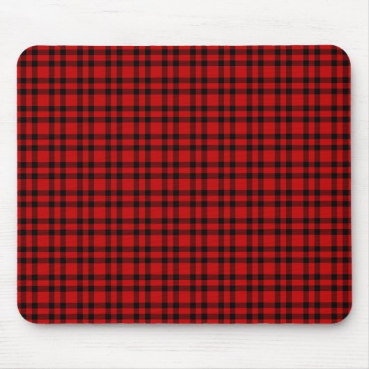 Rot-schwarzes Karomuster Mousepad (Vorne)