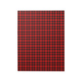 Rot-schwarzes Karomuster Notizblock (Rotiert)