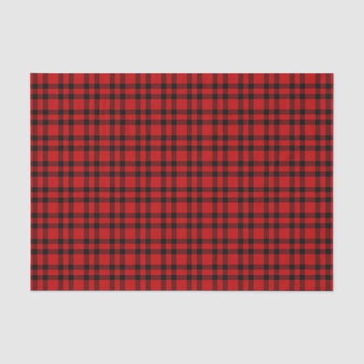 Rot-schwarzes Karomuster Seidenpapier (Vorderseite)