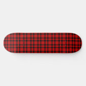Rot-schwarzes Karomuster Skateboard (Horizontal)