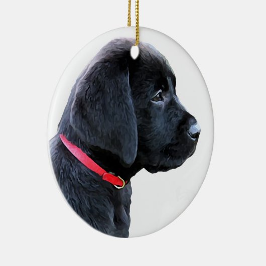 Rot - Schwarzes Labor Keramikornament (Rechts)