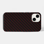 Rot-schwarzes Muster iPhone Hülle (Rückseite (Horizontal))
