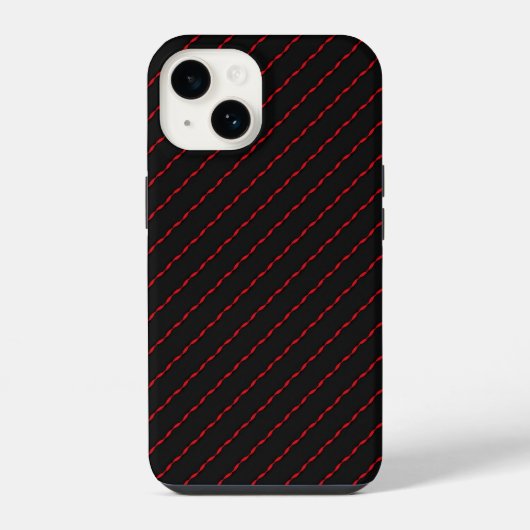 Rot-schwarzes Muster iPhone Hülle (Rückseite)