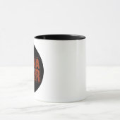 Rot-Schwarzes Retro-Bär-Mama-Design Tasse (Zentrum)
