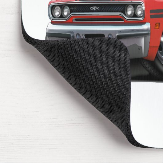 Rot-Schwarzes Spitzenauto 1970 Plymouths GTX Mousepad (Ecke)