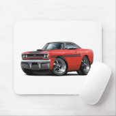 Rot-Schwarzes Spitzenauto 1970 Plymouths GTX Mousepad (Mit Mouse)