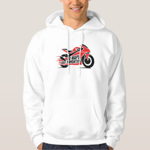 Rot-Schwarzes Sportmotorrad Hoodie