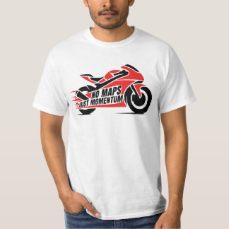 Rot-Schwarzes Sportmotorrad  T-Shirt