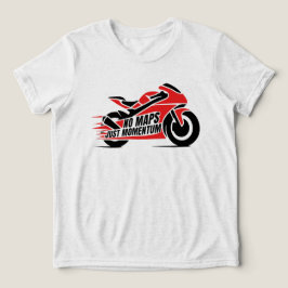 Rot-Schwarzes Sportmotorrad Tri-Blend Shirt