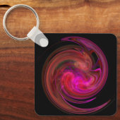 ROT SCHWARZPINK LICHT VORTEX, Fraktal Art Schlüsselanhänger (Vorderseite)