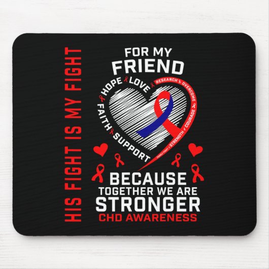 Rot sein Kampf ist mein Freund Kämpfe Kid Bewussts Mousepad (Vorne)