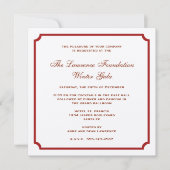 Rot-Silber-Quadrat Firmenfeiertag Einladung (Vorderseite)