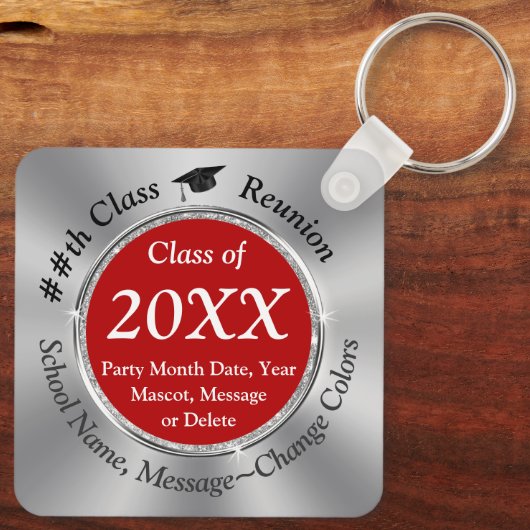 Rot, Silber, Schwarz und Weiß, Wiedersehen-Geschen Schlüsselanhänger (Rückseite)