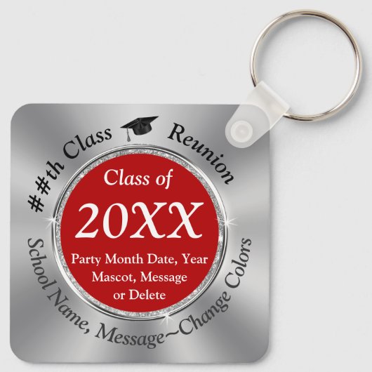 Rot, Silber, Schwarz und Weiß, Wiedersehen-Geschen Schlüsselanhänger (Rückseite)